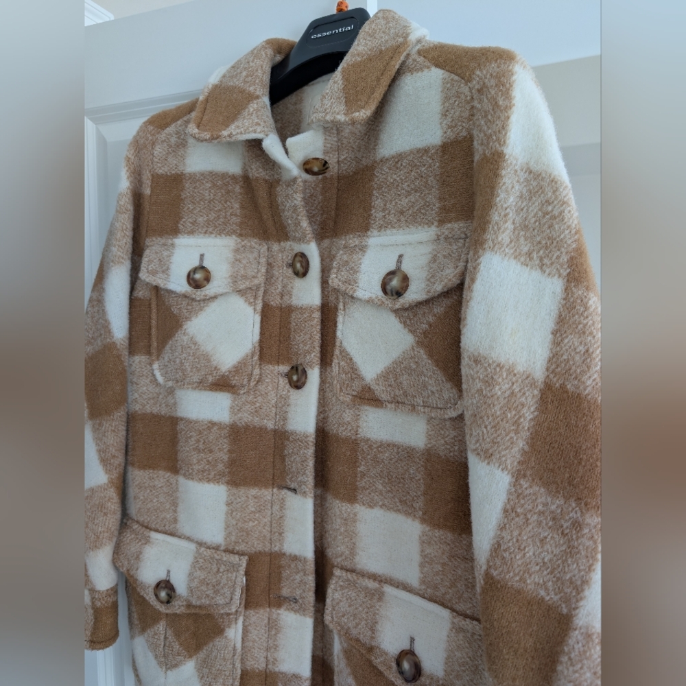 ❌SOLD❌Sézane Paulin Plaid Coat -Sz 36 - Picture 3 of 8